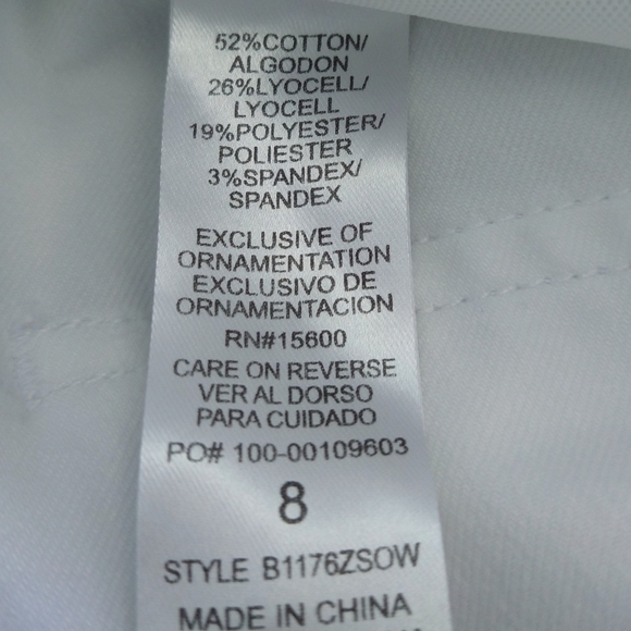 Democracy Absolution Optic White Ankle Skimmer Cropped Jeans Mid Rise Modern - Picture 8 of 9